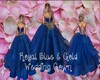 Blue & Gold Wedding Gown