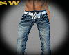 Blue Jeans W/open belt