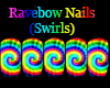 Ravebow Nails (Swirls)