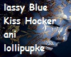 Classy Blue Kiss Hocker