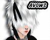 Silver/Black Emo Hair