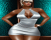 silver metalic dress