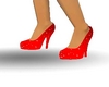 [L] Red Glitter Shoes