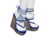 Blue Wedge Sandal
