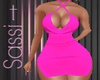 CrisCross Hot Pink Dress
