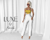 LUXE Pant Fit Wht Sunny