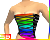 Black PVC Corset Rainbow