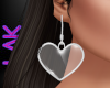 Heart earrings white