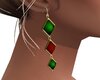 red green earrings