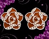 Brown Flowers Earrings