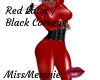 Red Latex/Black Corsage