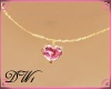Pink Ice Heart Necklace