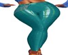 TEAL LEATHER PANTS