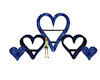 blue passion heart deco 