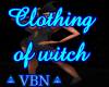 Clothing of witch black