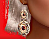Vintage RedNGold Earring