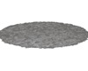 Grey Round Fur Rug