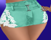 minty lace skirt