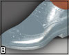 Silver Blue Formal Shoes