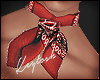 (Key)Choker bandana red