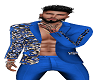 Blue floral suit