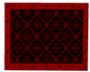 Red square rug