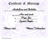 wedding certificate rock