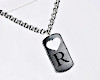 k. necklace letter R