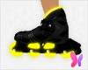 Yellow glow rollerblades