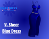 V. Sheer Blue Dress