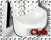 Cloth Ceyda Pumps White