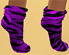 Lavender Tiger Stripe Socks (F)