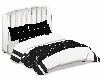black white bed