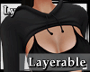 *LY* Black Hoodie Layera