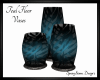 Teal Floor Vases x3