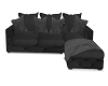 black poseless couch