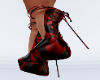 DHs red black shoes