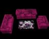 pink couch glass table