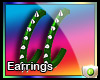 SP* HOOP EARRINGS green