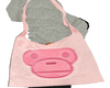 pink bape tote.