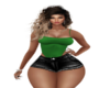 Black Jean Short Set