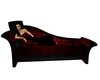 black/red chaise lounge