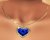 Gold Saphire Heart