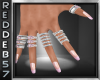 Pink Nails Rings Slender