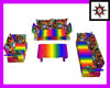 (N) Rainbow Heart Couch