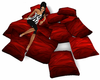 red club pillows + poses