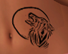 Wolf Tattoo Belly