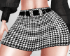 $ Plaid Skirt Blk