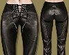 Leather Laced Up Pants