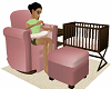  Baby Girl Crib+Chair